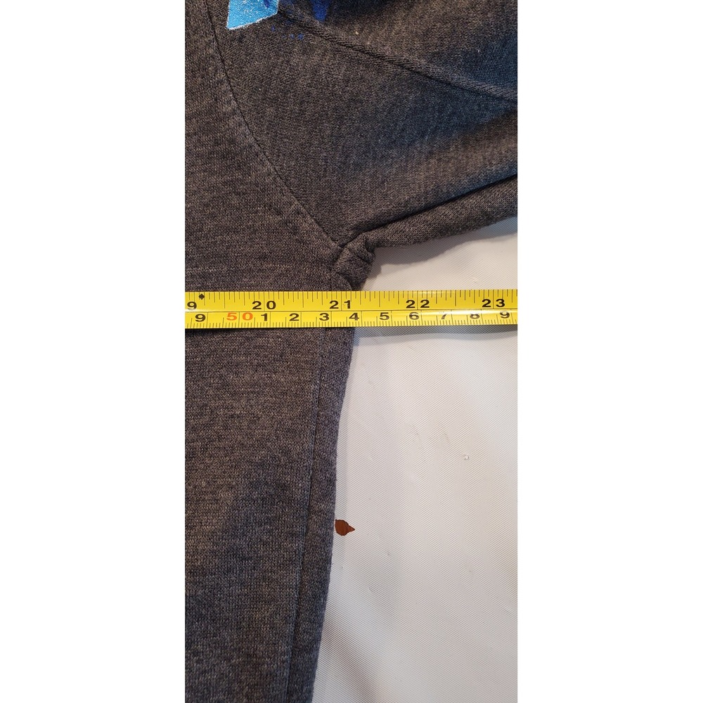 Hurley Mens Full Zip Hoodie Charcoal Grey Blue Graphic Logo Fleece Sweatshirt M - Picture 3 of 8
